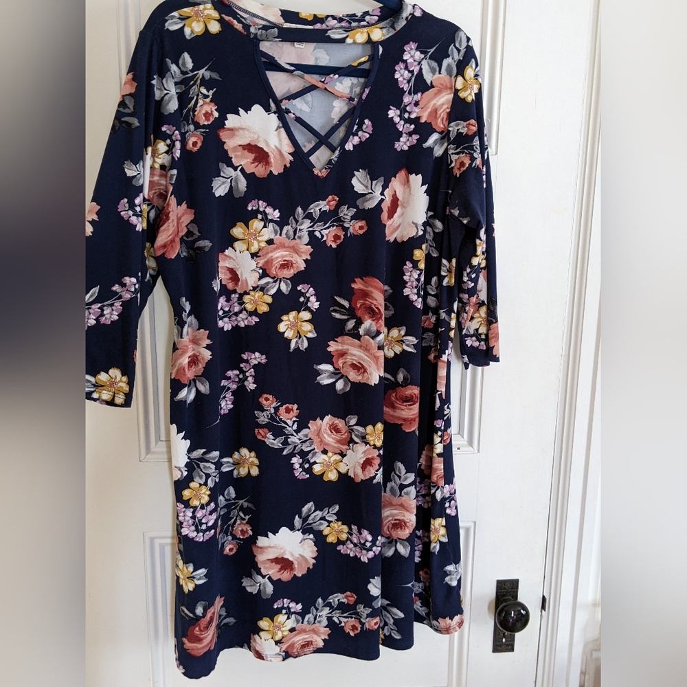 Fig + Olive stretchy floral dress